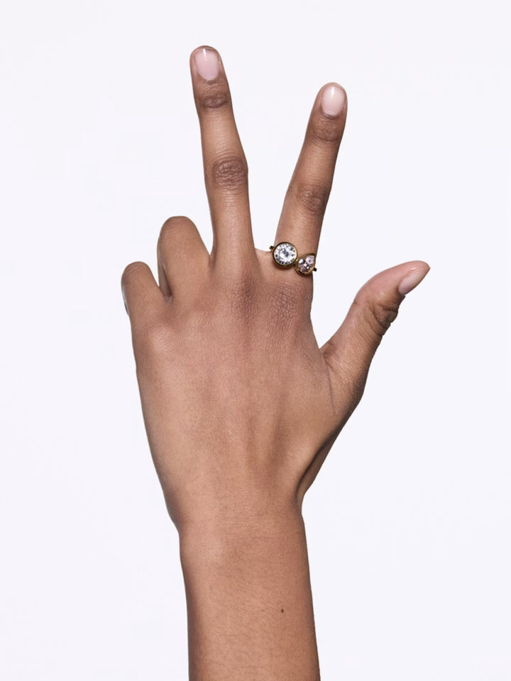 You &amp; Me Signet Ring Gold
